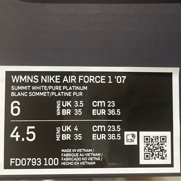 Nike Air Force 1 ‘07, women’s size 6 - Picture 5 of 6